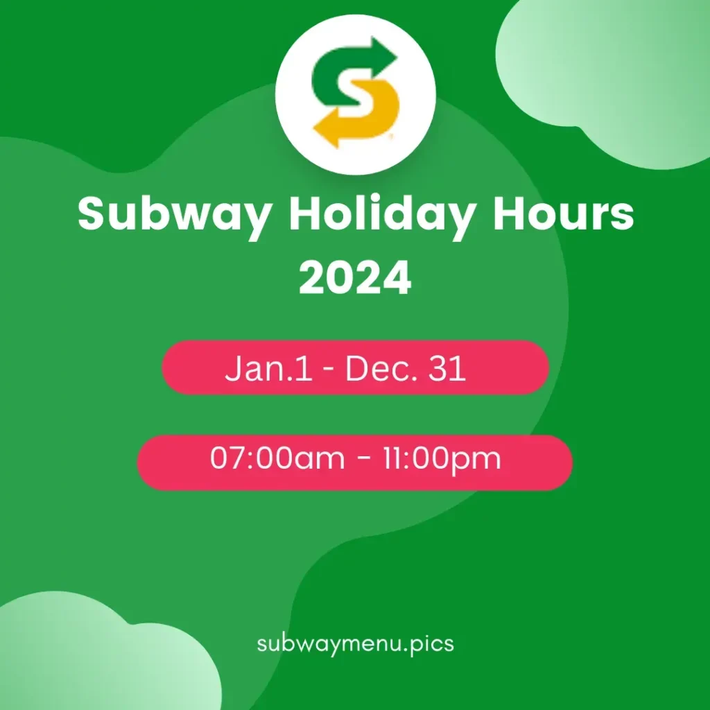 subway menu with price