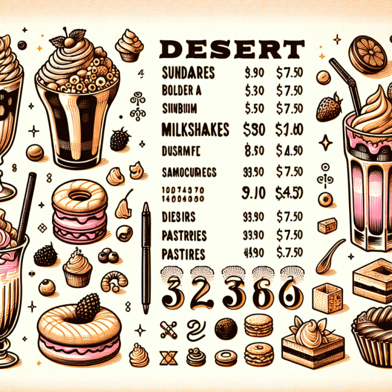 Burger King Dessert Menu With Prices