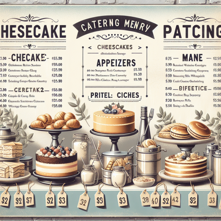 Cheesecake Factory Catering Menu With Prices