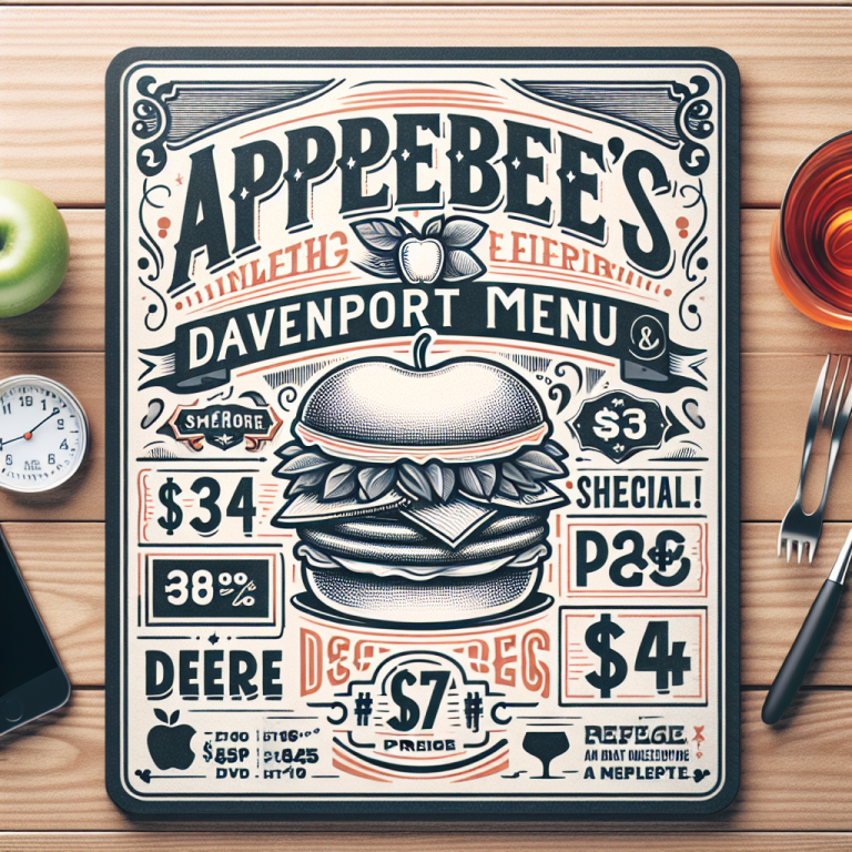 Applebeeʼs Davenport Menu With Prices