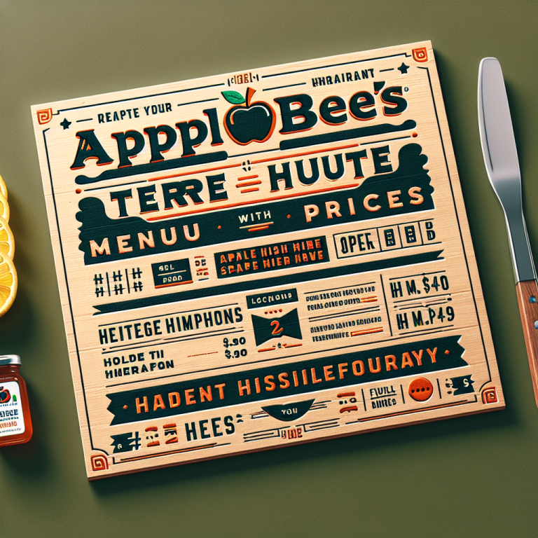 Applebeeʼs Terre Haute Menu With Prices