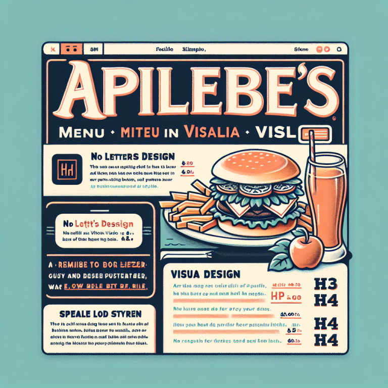 Applebeeʼs Visalia Menu With Prices